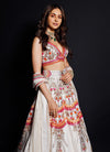 Archana Kochhar-Ivory Floral Embroidery Lehenga Set-INDIASPOPUP.COM