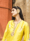 Label Earthen-Yellow Peetambari Kurta Sharara Set-INDIASPOPUP.COM
