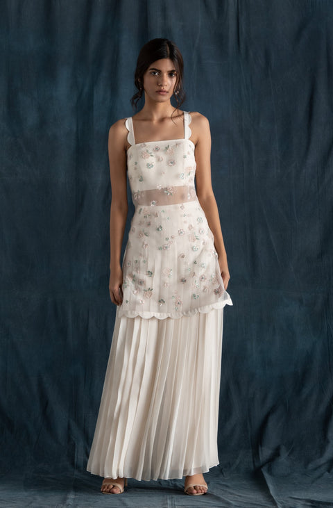 Lavanya Ahuja-Ivory Organza Sharara Set-INDIASPOPUP.COM