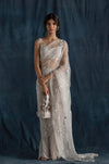 Lavanya Ahuja-Soft Grey Pre-Stitched Saree-INDIASPOPUP.COM