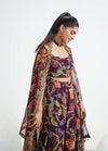 Mahima Mahajan-Purple Embroidered Pant With Cape And Blouse-INDIASPOPUP.COM