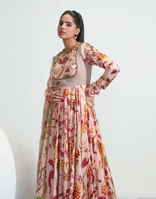 Mahima Mahajan-Nude Embroidered Anarkali Set-INDIASPOPUP.COM