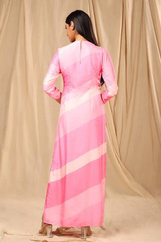 House Of Masaba-Candy Pink Sorbet Kurta With Legging-INDIASPOPUP.COM