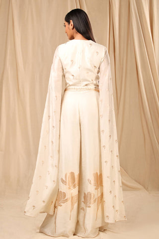 House Of Masaba-Ivory Bustier With Palazzo-INDIASPOPUP.COM