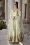 Megha & Jigar-Pista Green Anarkali Suit-INDIASPOPUP.COM