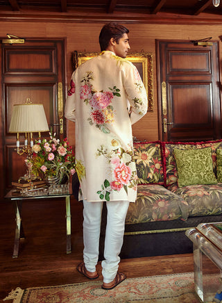 Kalista Men-Ishir Blush Pink Kurta And Pant-INDIASPOPUP.COM