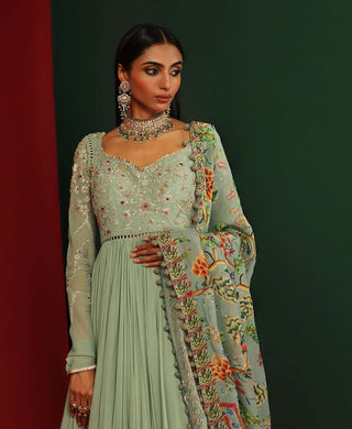 Mahima Mahajan-Urwa Jade Embroidered Anarkali With Dupatta-INDIASPOPUP.COM