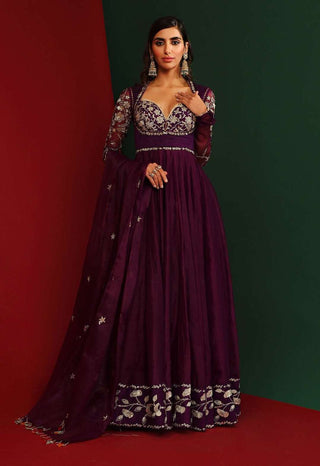 Mahima Mahajan-Zahra Grapevine Embroidered Anarkali Set-INDIASPOPUP.COM