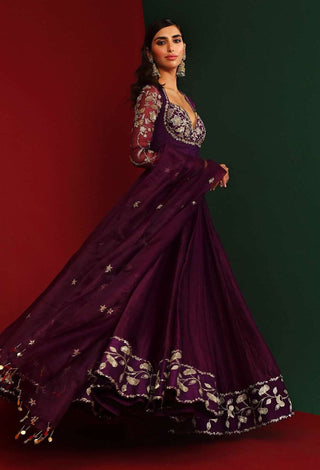 Mahima Mahajan-Zahra Grapevine Embroidered Anarkali Set-INDIASPOPUP.COM