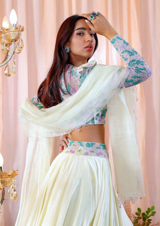 Mahima Mahajan-Caroline Jade Embroidered Lehenga Set-INDIASPOPUP.COM