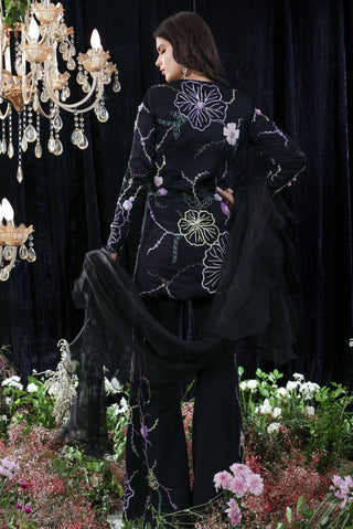 Mahima Mahajan-Emily Black Embroidered Jacket With Pant And Dupatta-INDIASPOPUP.COM
