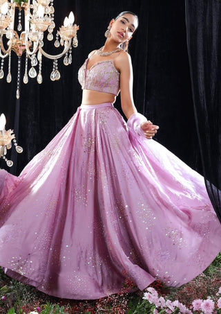 Mahima Mahajan-Michelle Lilac Embroidered Lehenga Set-INDIASPOPUP.COM