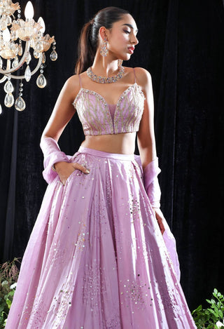 Mahima Mahajan-Michelle Lilac Embroidered Lehenga Set-INDIASPOPUP.COM