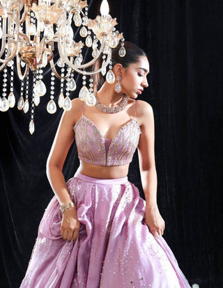 Mahima Mahajan-Michelle Lilac Embroidered Lehenga Set-INDIASPOPUP.COM