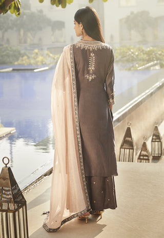 Matsya-Old Heather Matsy Kurta Set-INDIASPOPUP.COM