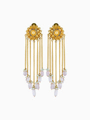 Hyperbole-Rose & Marigold Dangler Earrings-INDIASPOPUP.COM