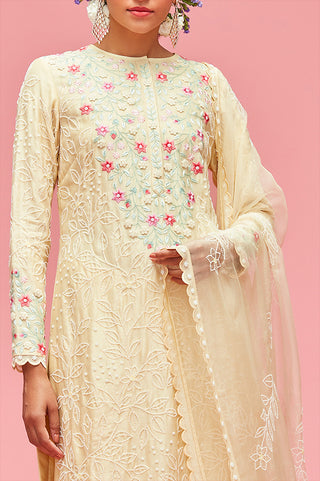 Nachiket Barve-Yellow Nishat Bagh Embroidered Kurta Set-INDIASPOPUP.COM