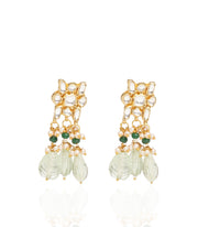 Preeti Mohan-Gold Plated Aqua Green Kundan Necklace Set-INDIASPOPUP.COM