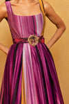Nikita Mhaisalkar-Berry Stroke Print Maxi Dress-INDIASPOPUP.COM