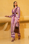 Nikita Mhaisalkar-Lilac Floss Print Tunic With Pants-INDIASPOPUP.COM