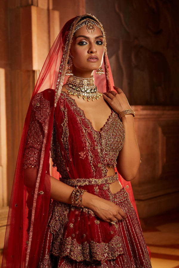 Take Inspo from These 12 Stunning Blood Red Bridal Lehenga Images and Pick  Your Favourites | Bridal lehenga red, Bridal wear, Bridal lehenga images