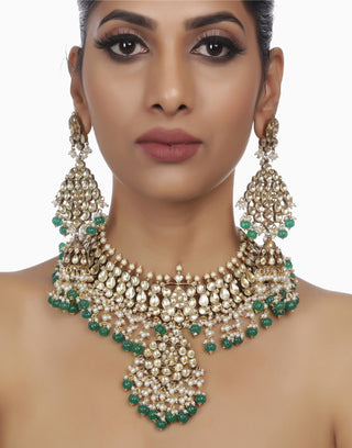 Green Malini Kundan Necklace