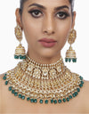 Green Mandaakhni Kundan Necklace Set