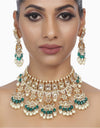 Green Aradhya Kundan Necklace