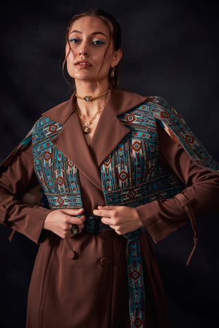 Nikita Mhaisalkar-Embellished Open Shoulder Jacket-INDIASPOPUP.COM
