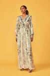 Not So Serious By Pallavi Mohan-White Emily Printed Dress-INDIASPOPUP.COM