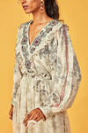 Not So Serious By Pallavi Mohan-White Emily Printed Dress-INDIASPOPUP.COM
