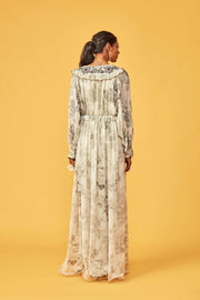 Not So Serious By Pallavi Mohan-White Emily Printed Dress-INDIASPOPUP.COM