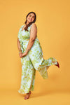 Not So Serious By Pallavi Mohan-Green Andy Jumpsuit-INDIASPOPUP.COM