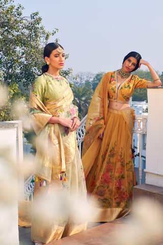 Rar Studio-Mustard & Multi Color Lehenga Set-INDIASPOPUP.COM