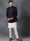 Ankit V Kapoor-Navy Blue Bandhgala-INDIASPOPUP.COM