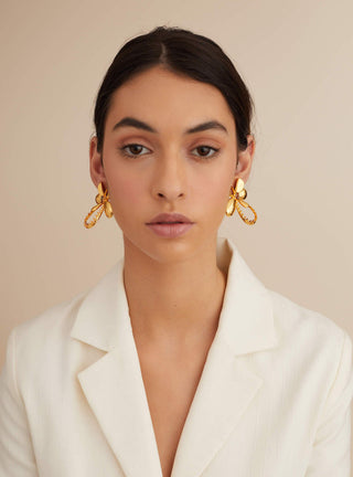 Outhouse-Oh Poppi Tuberose Stud Earrings-INDIASPOPUP.COM