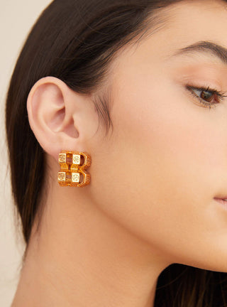 Outhouse-Oh Poppi Bolt Stud Earrings-INDIASPOPUP.COM