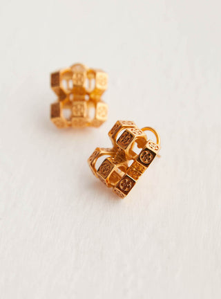 Outhouse-Oh Poppi Bolt Stud Earrings-INDIASPOPUP.COM