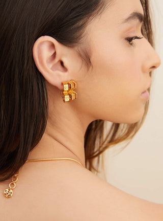 Outhouse-Oh Poppi Bolt Stud Earrings-INDIASPOPUP.COM