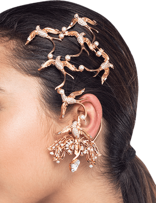 Outhouse-Intemporel Lophorina Couture Earcuff-INDIASPOPUP.COM