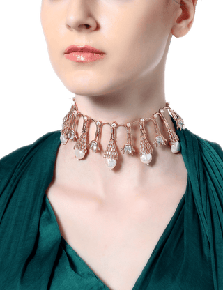 Outhouse-Glazed Droplet Choker-INDIASPOPUP.COM