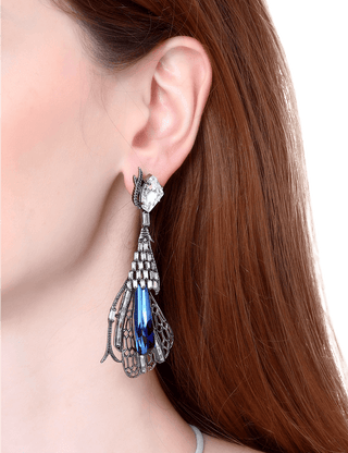 Outhouse-Enchanted Galactic Karner Blue Earrings-INDIASPOPUP.COM