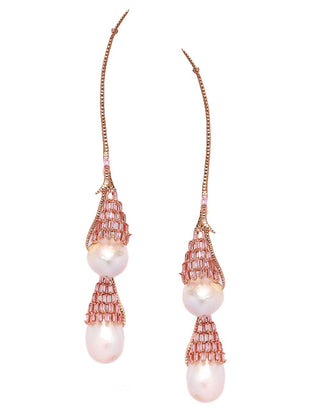 Outhouse-Pearl Gush Ear Pendants-INDIASPOPUP.COM