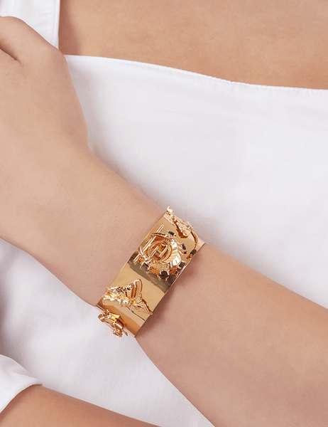 Louis Vuitton Lock Me Manchette Bracelet - Brass Bangle, Bracelets