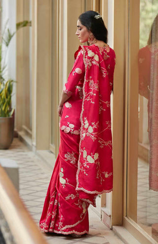Scarlet Gul Embroidered Saree Set