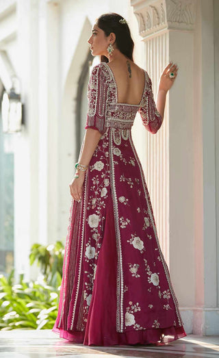 Plum Niloufar Embroidered Gown