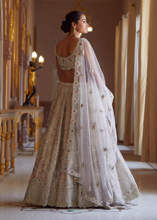 Osaa By Adarsh-Pearl Handcrafted Lehenga Set-INDIASPOPUP.COM