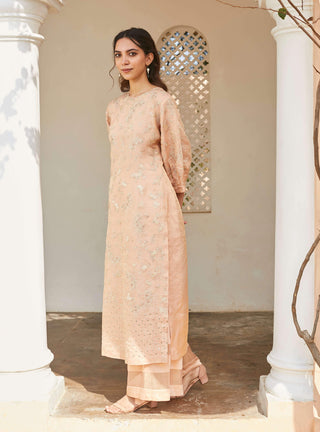 Osaa By Adarsh-Pink Embroidered Kurta Set-INDIASPOPUP.COM