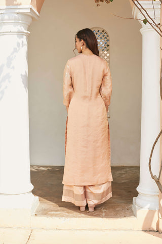 Osaa By Adarsh-Pink Embroidered Kurta Set-INDIASPOPUP.COM