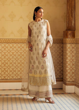 Osaa By Adarsh-Pearl Ombre Embroidered Kurta Set-INDIASPOPUP.COM